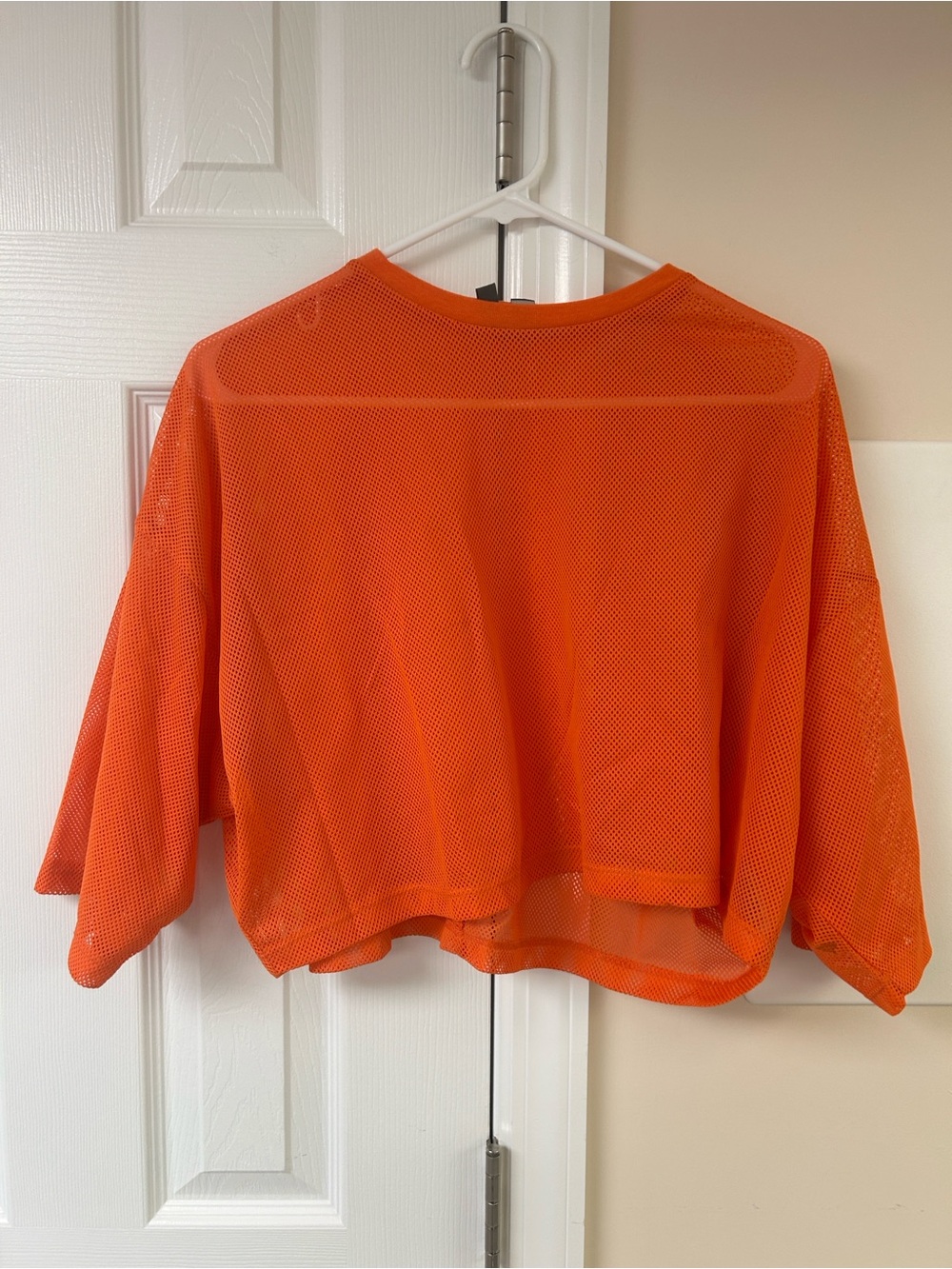 ASOS Orange Mesh Cropped Top